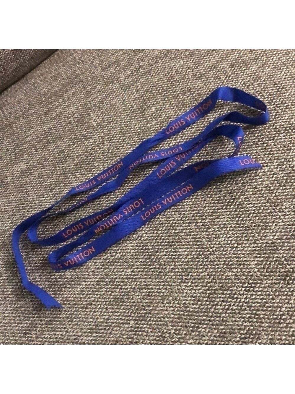 Louis Vuitton Logo Blue Authentic Ribbon New